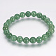 Natural Green Aventurine Round Bead Stretch Bracelets(BJEW-L593-A07)-1