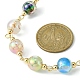 Halsketten aus Harz mit runden Perlenketten aus Goldfolie(NJEW-JN04361-01)-3