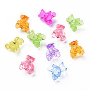 Transparent Acrylic Beads, Bear, Mixed Color, 13.5x11.5x7.5mm, Hole: 2.5mm, about 1085pcs/500g(MACR-N013-006)