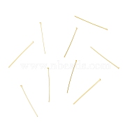 Brass Flat Head Pins, Long-Lasting Plated, Real 18K Gold Plated, 25x0.5mm, Head: 1mm(X-KK-F824-114A-G)