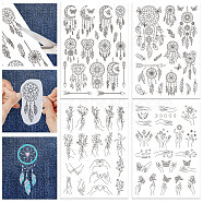 4 Sheets 11.6x8.2 Inch Stick and Stitch Embroidery Patterns, Non-woven Fabrics Water Soluble Embroidery Stabilizers, Palm, 297x210mmm(DIY-WH0455-061)