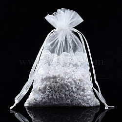 Acrylic Fibres Drawstring Gift Bags, for Jewelry & Baby Showers Packaging Wedding Favor Bag, Clear, 23~24x16~17x0.3cm(OP-Q053-007)