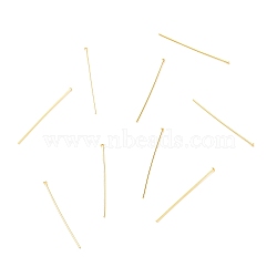 Brass Flat Head Pins, Long-Lasting Plated, Real 18K Gold Plated, 25x0.5mm, Head: 1mm(X-KK-F824-114A-G)