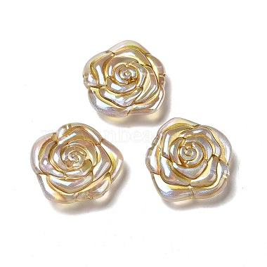 Gold Flower Acrylic Beads