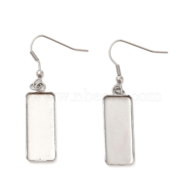 Stainless Steel Color Rectangle 304 Stainless Steel Earring Settings
