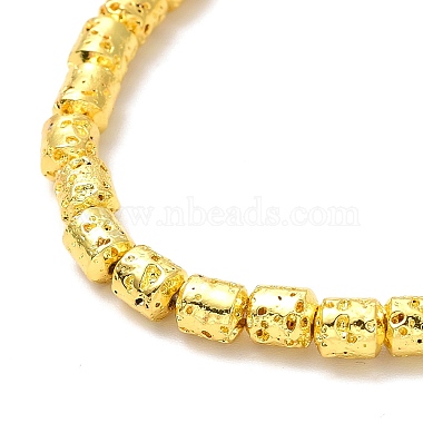 Electroplated Natural Lava Rock Beads Strands(G-G984-04G)-3