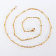 304 Stainless Steel Chain Necklaces(MAK-N016-10G)-2
