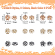 72Pcs 9 Style Ion Plating(IP) 304 Stainless Steel Bead Caps(STAS-UN0049-12)-3