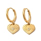 Crystal Rhinestone Heart Dangle Hoop Earring & Pendant Nacklace(SJEW-P002-02G)-2
