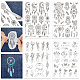 4 Sheets 11.6x8.2 Inch Stick and Stitch Embroidery Patterns(DIY-WH0455-061)-1