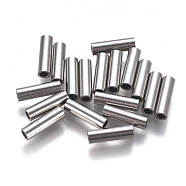 304 Stainless Steel Tube Beads, Stainless Steel Color, 10x3mm, Hole: 2mm(STAS-F224-01P-D)