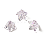 Transparent Acrylic Bead Caps, Lily Flower, Thistle, 16x12mm, Hole: 1.2mm, 825pcs/500g(OACR-H016-05B)