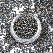 TOHO Round Seed Beads, 11/0, Japanese Seed Beads, (1703) Gilded Marble Turquoise, 11/0, 2x1.5mm, Hole: 0.5mm, about 20000pcs/bag, 100g/bag(SEED-R049-1703)