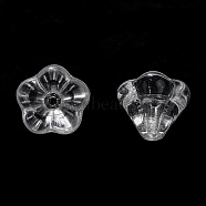 Transparent Czech Glass Beads, Flower, Clear, 10x8mm, Hole: 2mm, about 120pcs/bag(GLAA-G070-05D-01)