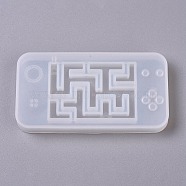 Shaker Mold, DIY Quicksand Jewelry Silicone Molds, Resin Casting Molds, For UV Resin, Epoxy Resin Jewelry Making, Game Console, White, 90.5x47.5x8.5mm(DIY-WH0152-20)
