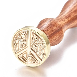 Brass Wax Seal Stamp, with Wooden Handle, for Post Decoration, DIY Card Making , Lighthouse Pattern, 90x26mm(AJEW-EO44-C04)