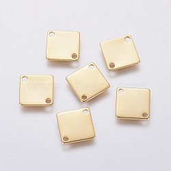 201 Stainless Steel Links connectors, Rhombus, Golden, 12.5x12.5x0.7mm, Hole: 1.4mm, Side Length: 9.5mm(STAS-L234-031G)