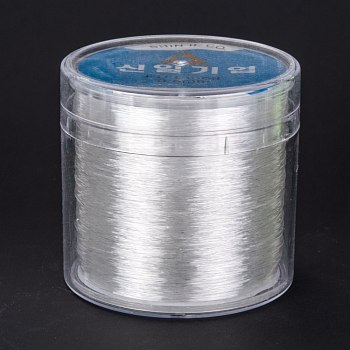 Korean Round Crystal Elastic Stretch Thread, for Bracelets Gemstone Jewelry Making Beading Craft, Clear, 0.5mm, about 328.08 yards(300m)/roll