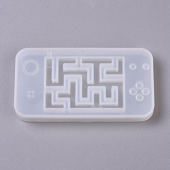 Shaker Mold, DIY Quicksand Jewelry Silicone Molds, Resin Casting Molds, For UV Resin, Epoxy Resin Jewelry Making, Game Console, White, 90.5x47.5x8.5mm