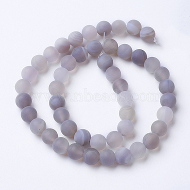 Natural Grade A Striped Agate/Banded Agate Beads Strands(X-G-E478-04-6mm)-2