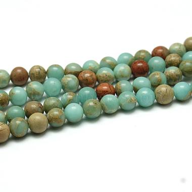 Round Synthetic Aqua Terra Jasper Beads Strands(G-N0160-04-4mm)-3
