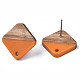 Accessoires de boucles d'oreilles en résine et bois de noyer(MAK-N032-021A)-5