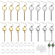 8 paires 4 styles de boucles d'oreilles pendantes en verre à dôme vierge(EJEW-AB00008)-1