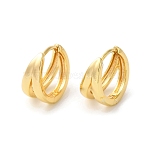 Rack Plating Brass Earrings, Long-Lasting Plated, Lead Free & Cadmium Free, Split Earrings, Golden, 13.5x8mm(EJEW-U012-04G)
