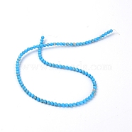 Natural Imperial Jasper Beads Strands, Dyed, Round, Sky Blue, 391x4mm, Hole: 1mm, about 90pcs/strand(G-SZC0001-01A-03)