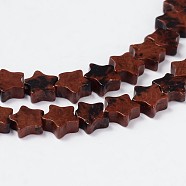 Mahogany Obsidian Star Bead Strands, 8x3mm, Hole: 1mm, about 51pcs/strand, 15.3 inch(G-M201-34-8mm)