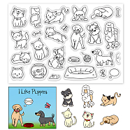 PVC Plastic Stamps, for DIY Scrapbooking, Photo Album Decorative, Cards Making, Stamp Sheets, Animal Pattern, 16x11x0.3cm(DIY-WH0167-57-0216)