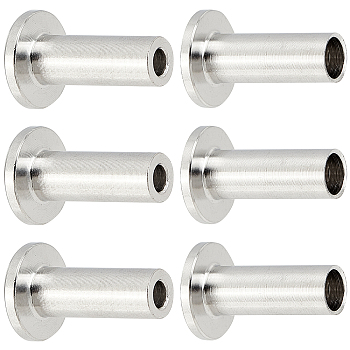 Gorgecraft 6Pcs 2 Style 316 Stainless Steel Wire Rope Connector, Stainless Steel Color, 19.5~20.2x12.6mm, 3pcs/style