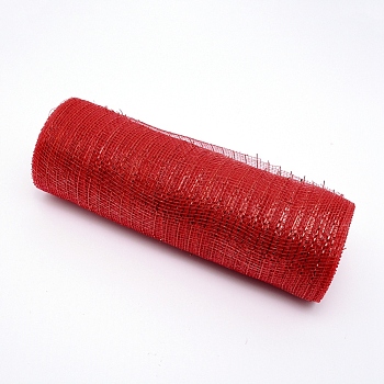 Polypropylene Fabric, Tulle Roll Spool Fabric, for Winter Christmas Wreath Decoration, Dark Red, 25.5x0.05cm, about 10yards/roll