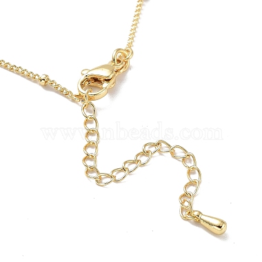 Initial Letter Brass Pendant Necklaces(NJEW-A015-21G-S)-3