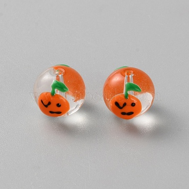 Round Handmade Lampwork Beads(LAMP-WH0003-015A)-1