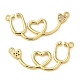 Rack Plating Brass Micro Pave Clear Cubic Zirconia Connector Charms(KK-C030-20G)-1