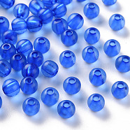 Transparent Acrylic Beads, Round, Royal Blue, 6x5mm, Hole: 1.8mm, about 4400pcs/500g(MACR-S370-A6mm-751)