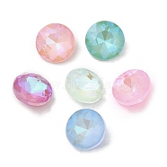 Pointed Back Glass Rhinestone Cabochons, Faceted, Diamond, Mixed Color, 12x5~5.5mm(GLAA-B012-76)