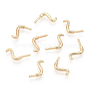Brass Head Pins, for Ghost Witch Baroque Pearl Making, Cat Tail, Golden, 3x4mm(BAPE-PW0001-03A-G)
