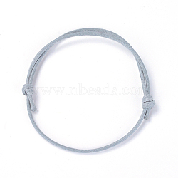 Korean Waxed Polyester Cord Bracelet Making, Light Grey, Adjustable Diameter: 40~70mm(AJEW-JB00011-15)