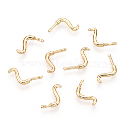 Brass Head Pins, for Ghost Witch Baroque Pearl Making, Cat Tail, Golden, 3x4mm(BAPE-PW0001-03A-G)