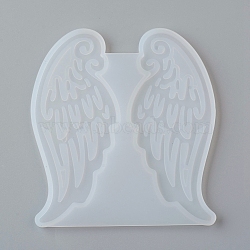 DIY Wing Silicone Molds, Resin Casting Molds, For UV Resin, Epoxy Resin Jewelry Making, White, 87x80x3.5mm, Inner Size: about 84x34mm(X-AJEW-D046-09)