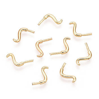 Brass Head Pins, for Ghost Witch Baroque Pearl Making, Cat Tail, Golden, 3x4mm