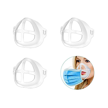 3D Bracket, Comfortable Mouth Cover Inner Support Frame, Reusable Washable, for Keep Fabric Off Mouth, White, 9.8x8x5cm, 3pcs/set