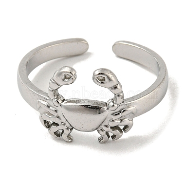 304 Stainless Steel Open Cuff Ring(RJEW-C067-09P)-2