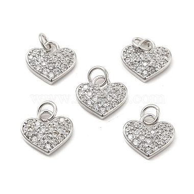 Brass Micro Pave Clear Cubic Zirconia Charms(KK-E068-VB162)-3