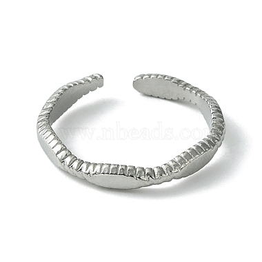 304 Stainless Steel Open Cuff Ring(RJEW-L110-046P)-2
