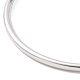 Screw End Ball 304 Stainless Steel Wire Open Cuff Bangle(BJEW-F435-02P)-2