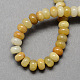 Natural Gemstone Old Topaz Jade Stone Rondelle Beads Strands(G-S105-8mm-18)-2