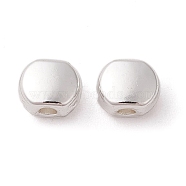 Alloy Spacer Beads, Long-Lasting Plated, Flat Oval Shape, Silver, 4.5x5x3.5mm, Hole: 1.2mm(FIND-B029-14S)